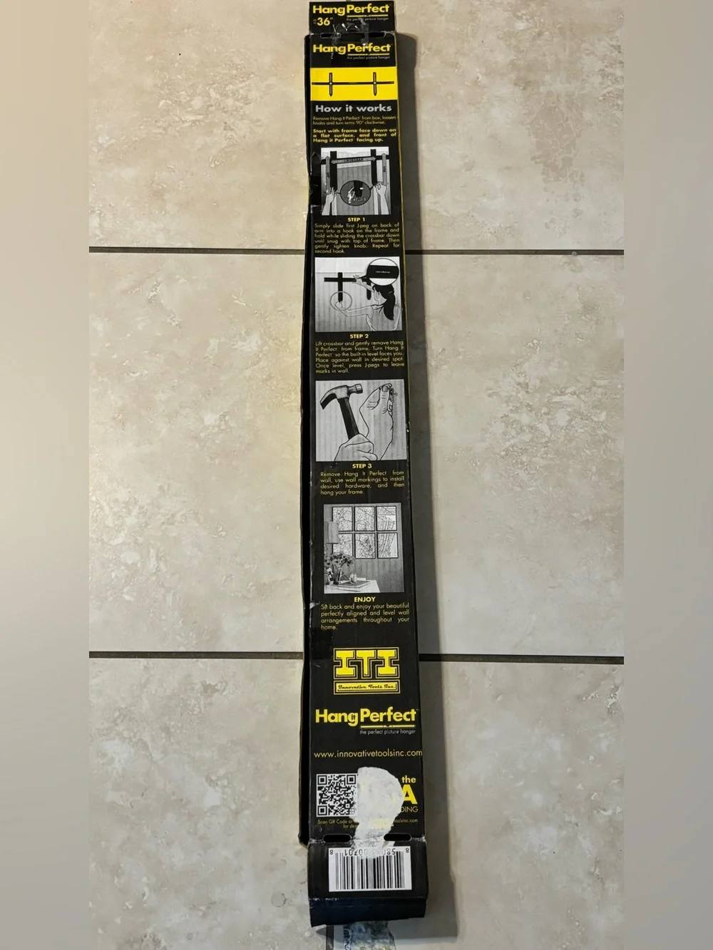 Hang it Perfect Picture Hanger in Black and Yellow